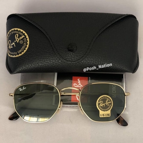 FREE SHIPPING Ray Ban Hexagonal Green Lenses RB3548N New - Picture 7 of 15